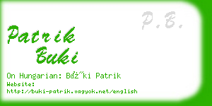 patrik buki business card